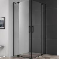 Душевой уголок Cezares Slider 90x90 SLIDER-A-2-80/90-C-NERO профиль Черный матовый стекло прозрачное