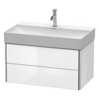 Duravit XSquare Тумба подвесная под раковину # 235380 (раковина слева), 2 ящика, 397x784x460мм, белая глянцевый