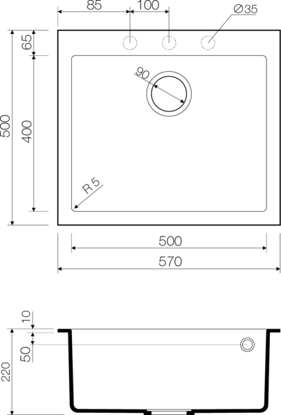 кухонная мойка omoikiri bosen 57-dc темный шоколад