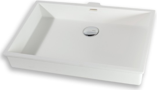 раковина montebianco castello uno 12113 встраиваемая, 54.5x36.5 см, белая