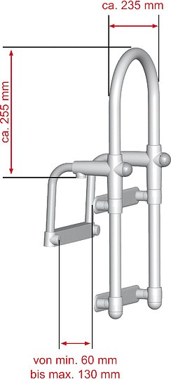 Поручень для ванны Ridder Assistent А0030011, белый цвет хром