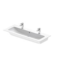 Duravit ME by Starck Раковина для мебели 1230х490 мм, с переливом, с площадкой, с 2 отв. под смеситель, белая