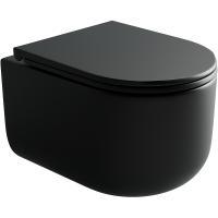 Унитаз Ceramicanova Ulma CN4006TMBподвесной, безободковый, с сиденьем микролифт, черный матовый