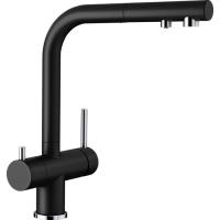 Смеситель Blanco Fontas-S II 526158 Silgranit для кухни, с подключением к фильтру, цвет черный