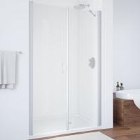 Дверь для душевой кабины в нишу Vegas Glass EP-F-2 110 07 01 профиль матовый хром, стекло прозрачное