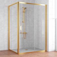 Душевой уголок Vegas Glass ZP+ZPV 130*100 09 01 профиль золото, стекло, стекло прозрачное