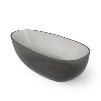 Ванна Dea Design Modern DD8608 1500 R4 отдельностоящая, Glasstech, прозрачная смола, 150x76x54см., Smoky Black R4