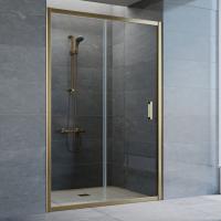 Дверь для душевой кабины в нишу Vegas Glass ZP 130 05 01 профиль бронза, стекло прозрачное