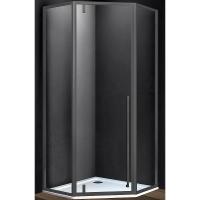 Душевой уголок Vincea Penta 100×100 VSP-3P100CLGM профиль вороненая сталь, стекло прозрачное
