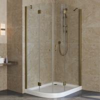 Душевой уголок Vegas Glass AFS-Fux 100*80 05 01 профиль бронза, стекло прозрачное