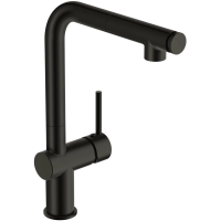 Смеситель для кухни Cersanit Flavis A68237 с выдвижным изливом, черный матовый Смеситель для кухни Cersanit Flavis A68237 с выдвижным изливом, черный матовый