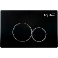Кнопка смыва AQUAme AQM4101B для инсталляции, черный матовый/хром/черный матовый