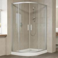 Душевой уголок Vegas Glass ZS-F 120*110 07 01 профиль матовый хром, стекло прозрачное
