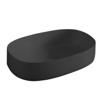 Раковина накладная 55 см Artceram Cognac COL003 20 00, цвет nero roma (черный матовый).