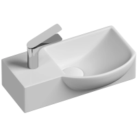 Раковина Ceramicanova Element CN6039R накладная/подвесная, чаша справа, 40x22 см, белая