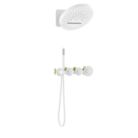 Душевой комплект Timo Saona SX-2329/16SM С ВНУТРЕННЕЙ ЧАСТЬЮ, с термостатом, белый матовый