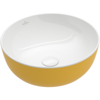 Раковина Villeroy & Boch Artis 417943BCW9 накладная, Ø43 см, Indian Summer (насыщенный желтый) с покрытием CeramicPlus