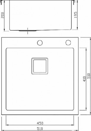кухонная мойка seaman eco marino smb-5151sq с клапан-автоматом