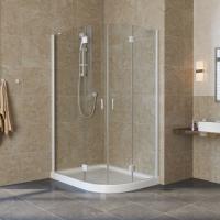 Душевой уголок Vegas Glass AFS-Fux 110*100 01 01 профиль белый, стекло прозрачное