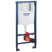 Инсталляция для унитаза Grohe Rapid SL 38772001 с кнопкой смыва, хром