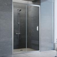 Дверь для душевой кабины в нишу Vegas Glass ZP 120 08 01 профиль глянцевый хром, стекло прозрачное