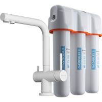 Смеситель Omoikiri Nagano-P + Pure Drop Lite 4054.8028P для кухни, белый