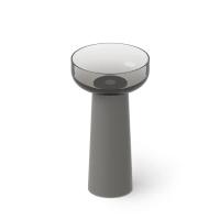 Раковина Dea Design Pedestal Basin DD2027 480 R4 напольная, без отв., Glasstech, прозрачная смола, Ø48х88см., Smoky Black R4