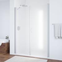 Дверь для душевой кабины в нишу Vegas Glass EP-F-2 175 07 10 профиль матовый хром, стекло сатин