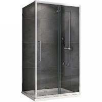 Душевой уголок Abber Schwarzer Diamant 120x50 AG30120хh-S50 профиль хром, стекло прозрачное