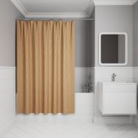 Штора для ванной IDDIS Base BG04P18i11 200x180 см, Полиэстер, коричневый