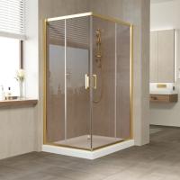 Душевой уголок Vegas Glass ZA-F 100*90 09 05 профиль золото, стекло, стекло бронза