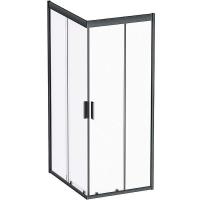Душевой уголок AM.PM Gem 100×80 W90G-404-100280-BT профиль черный матовый, стекло прозрачное