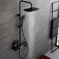 Душевая система Melana 610501B MALE с тропическим душем, лейкой и смесителем, цвет сатин