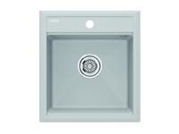 Кухонная мойка 460 мм Paulmark PM114651-GRS STEPIA 45, IT-GRANIT, цвет серый дым.