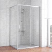 Душевой уголок Vegas Glass ZP+ZPV 130*90 07 01 профиль матовый хром, стекло прозрачное