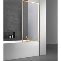 Шторка на ванну Vincea 70x140 VSB-41700CLG профиль брашированное золото, стекло прозрачное