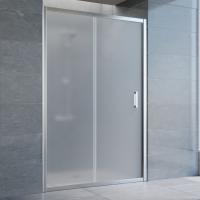 Дверь для душевой кабины в нишу Vegas Glass ZP 130 08 10 профиль глянцевый хром, стекло сатин