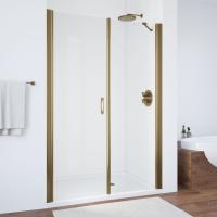 Дверь для душевой кабины в нишу Vegas Glass EP-F-2 130 05 01 профиль бронза, стекло прозрачное