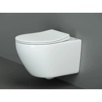 Унитаз Ceramicanova Pearl Rimless CN8001 подвесной, с сиденьем микролифт, белая
