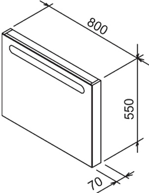 зеркало 80 см ravak classic x000000308 белое
