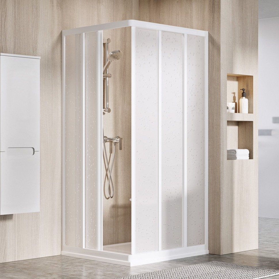 Душевой уголок Ravak Supernova ASRV3-80 15V4010211 профиль белый, пластик Pearl