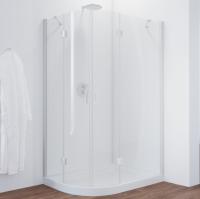 Душевой уголок Vegas Glass AFS-F 120*100 01 01 профиль белый, стекло прозрачное