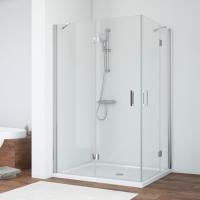 Душевой уголок Vegas Glass AFA-F 110*100 08 01 профиль глянцевый хром, стекло прозрачное