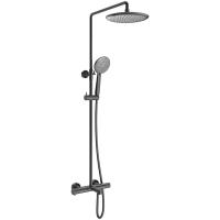 Душевая система 250 мм Vincea Desire VSFS-1D1TGM с термостатом, цвет вороненая сталь