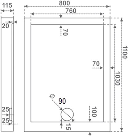 душевой поддон good door олимпик 110×80 пн00028