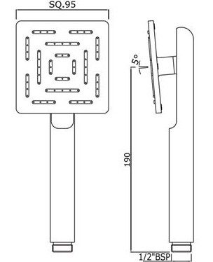 душевая лейка jaquar maze hsh-chr-1655