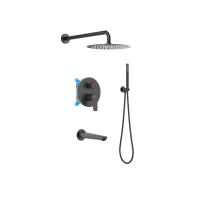 Душевая система Aquatek Бетта AQ1173MB, черный матовый