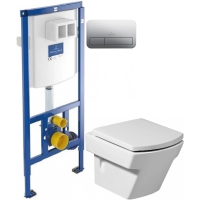 Комплект подвесной унитаз Roca Hall 346627000 + 801622004 + система инсталляции Villeroy & Boch 92246100 + 92249061