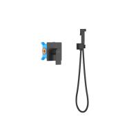 Гигиенический душ со смесителем Aquatek Лира AQ1419MB, черный матовый