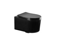 Унитаз Aquatek Мия AQ2004-MB безободковый, подвесной, с сиденьем микролифт, цвет Черный.